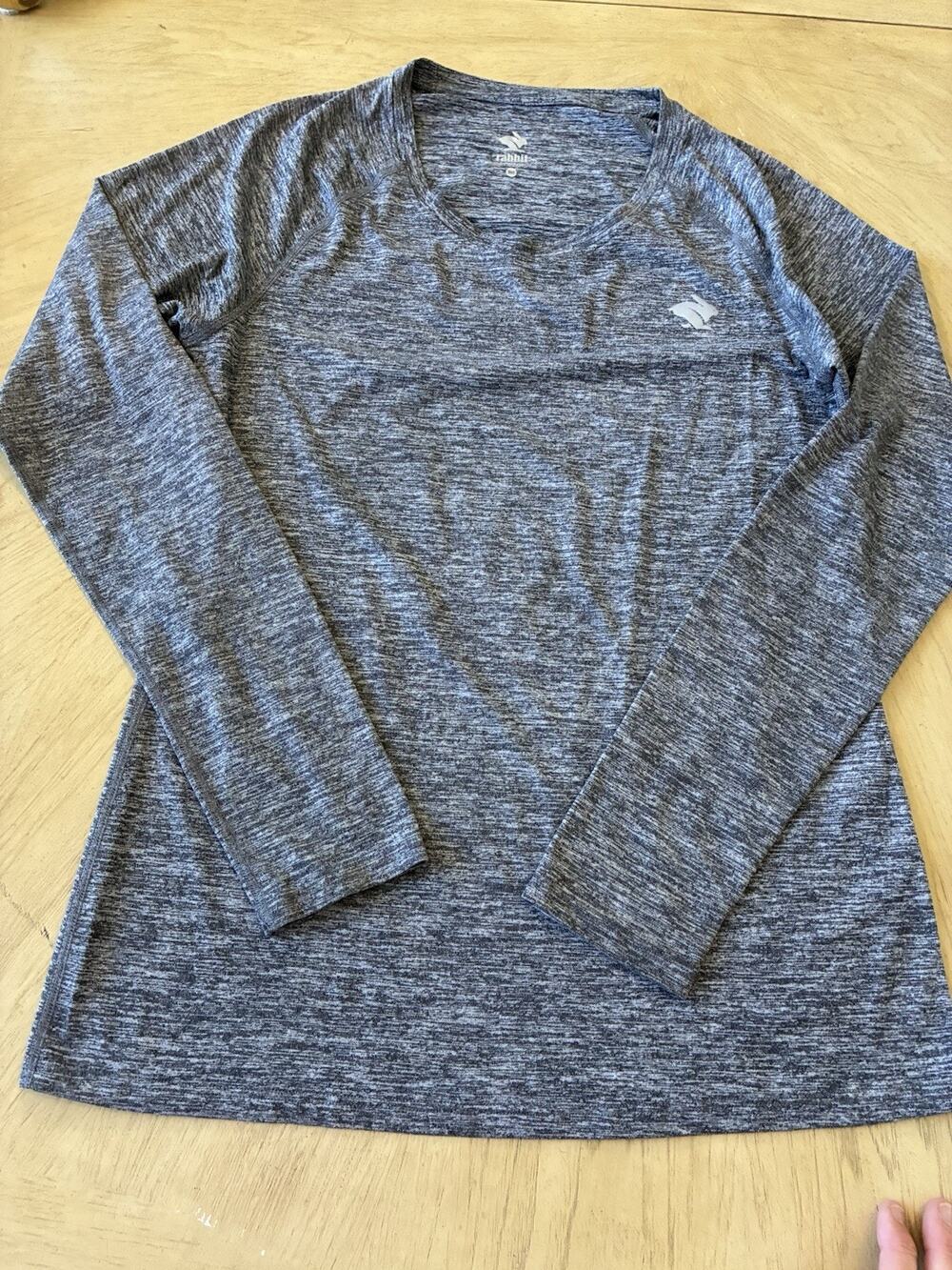 Rabbit Men's EZ Tee Long Sleeve Running Shirt Performance Workout Outdoor Gray M